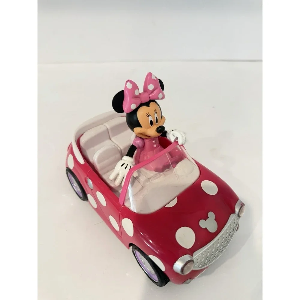 Minnie's Roadster Pink Polka Dot Plastic Convertible Car Toy Model 84761 Kids